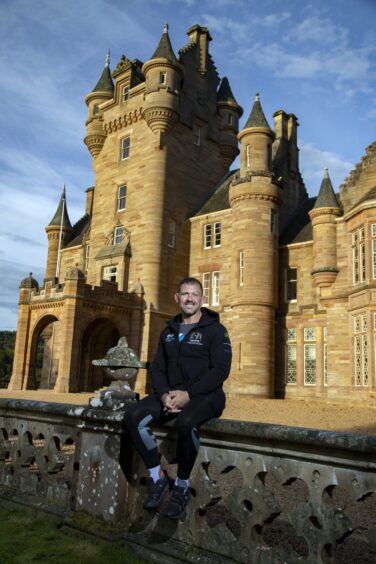 Andrew Jenkins outside Ardross Castle near Alness, known as the Traitors Castle. 