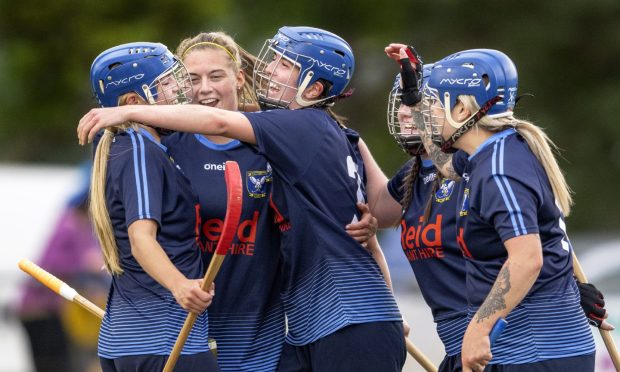 Lorne Mackay in action against Newtonmore in the 2018 Camanachd Cup final.