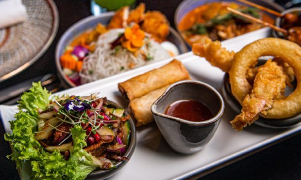 Our "incredible" Chaophraya sharing platter kicked off the meal. Image: Wullie Marr