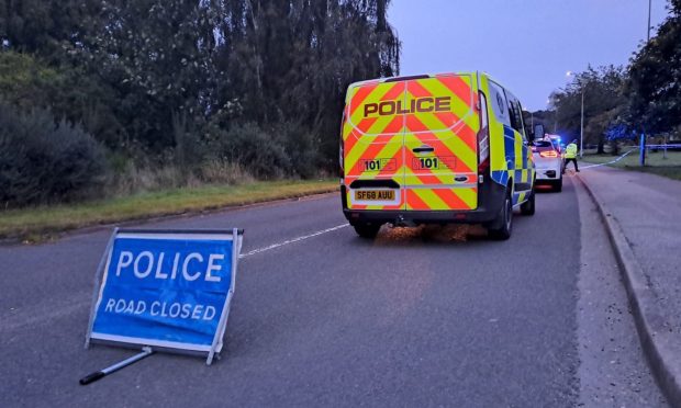 Police car at Culloden crash