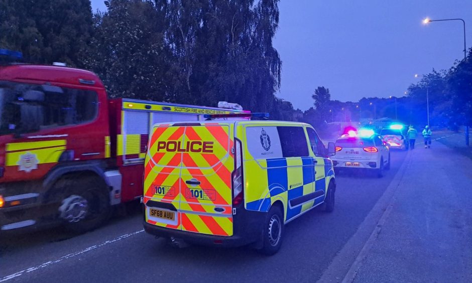 Crash scene on Barn Church Road in Culloden.