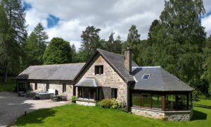 The three-bedroom home is in the heart of the Cairngorms National Park. Image: Galbraith