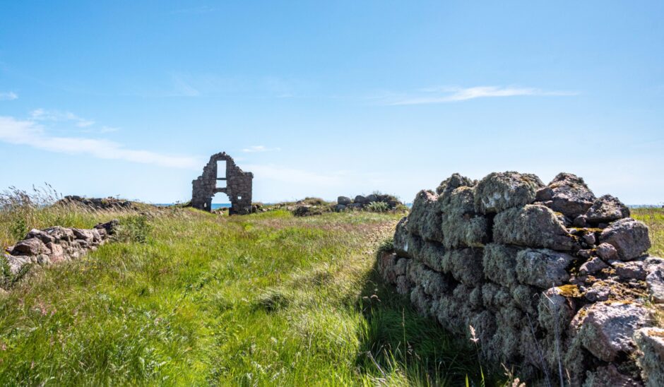 All that remains of Boddam Castle.