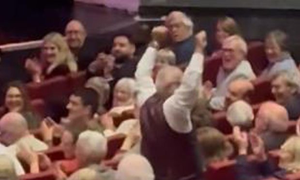 A video of Aberdeen councillor Nurul Hoque Ali celebrating  the announcement Aberdeen will be home to GB Energy has gone viral. Image: Dan Martin/Twitter.