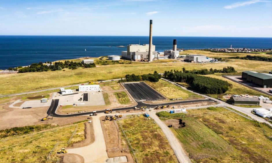 The site of the new EGL2 substation in Peterhead. Image: SSE