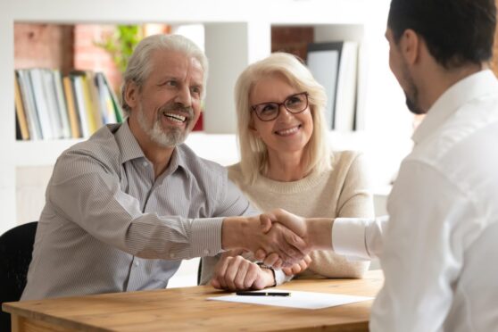 Couple receiving financial advice