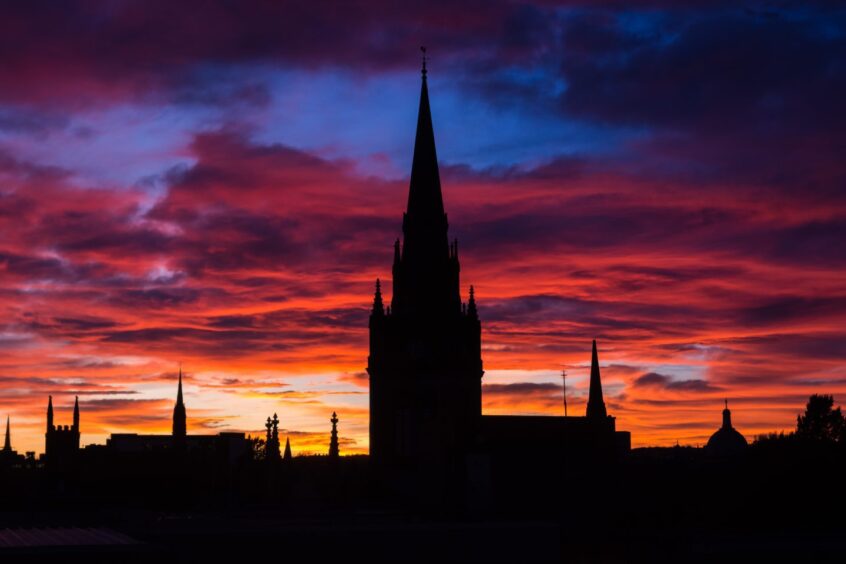 Aberdeen at night time