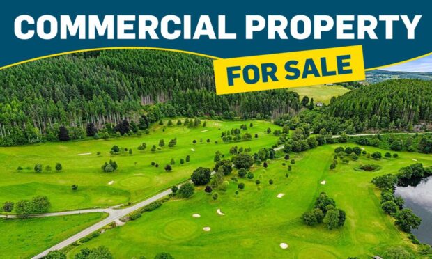 A Highland golf course has made its way onto the market alongside four cottages. Image: DCT Media