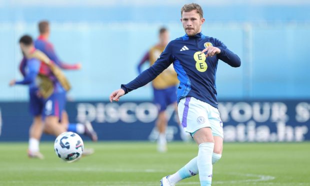 Nicky Devlin of Scotland  pre-match before Croatia v Scotland. Image: Shutterstock.