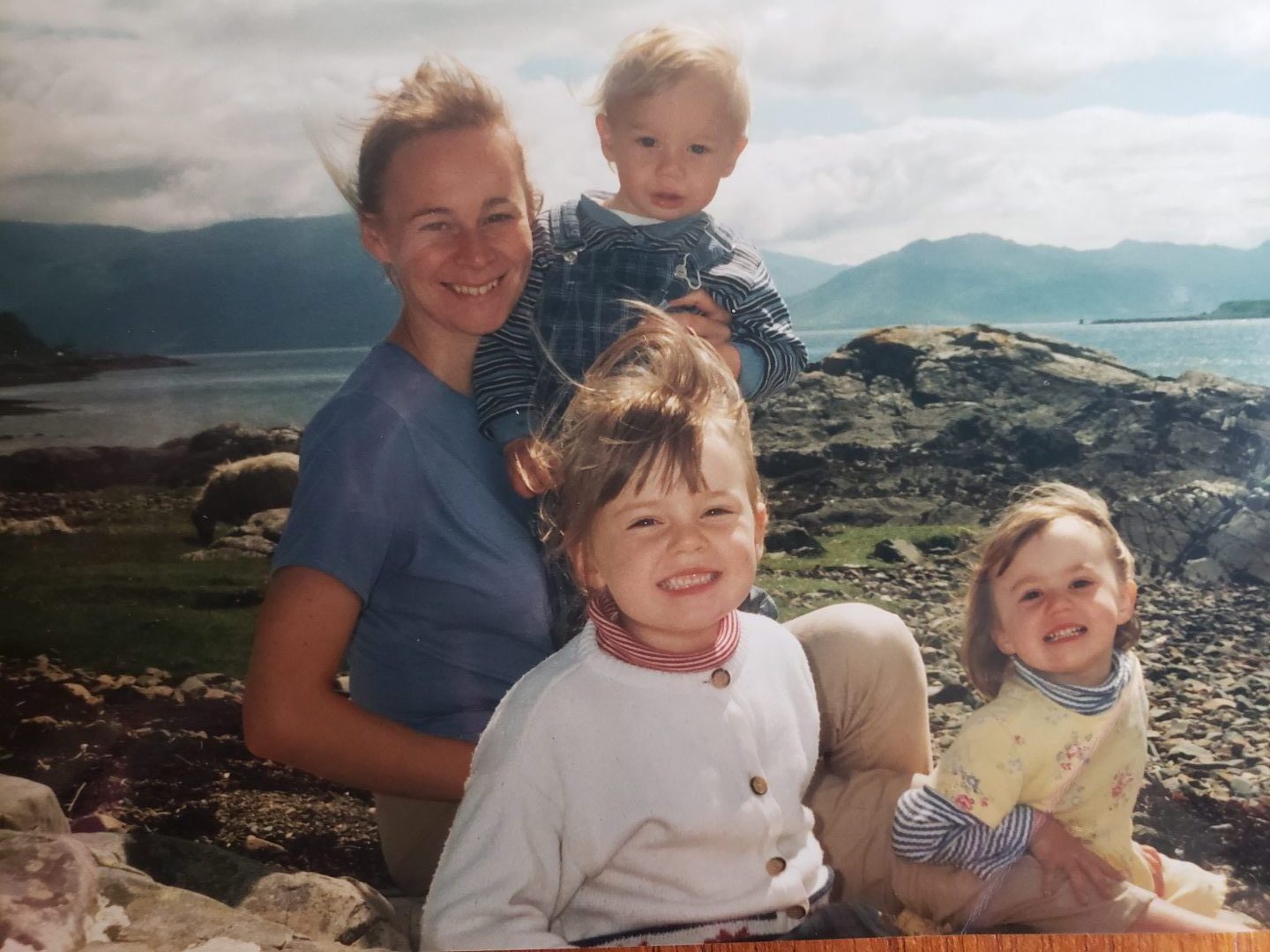 Jill Andrews with her children Cit, Annie and Mac