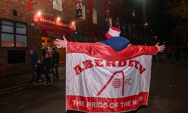 Aberdeen fans Pittodrie.