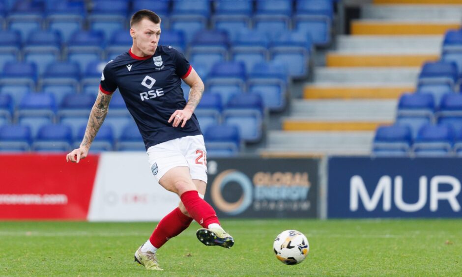 Kacper Lopata in action for Ross County. 