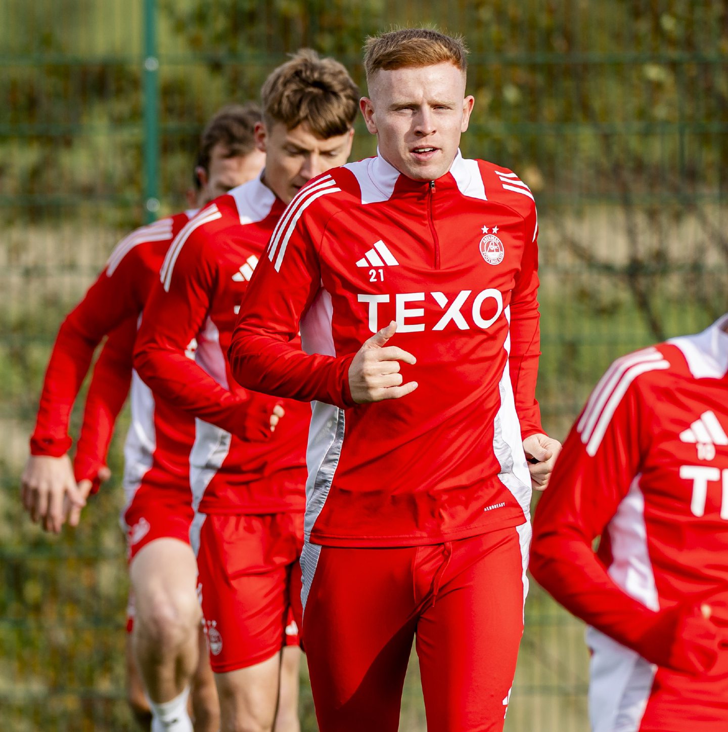 Gavin Molloy during an Aberdeen training session at Cormack Park. Image: SNS 