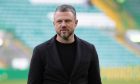 Aberdeen manager Jimmy Thelin at Celtic Park on Saturday. Image: Alan Harvey/SNS Group.