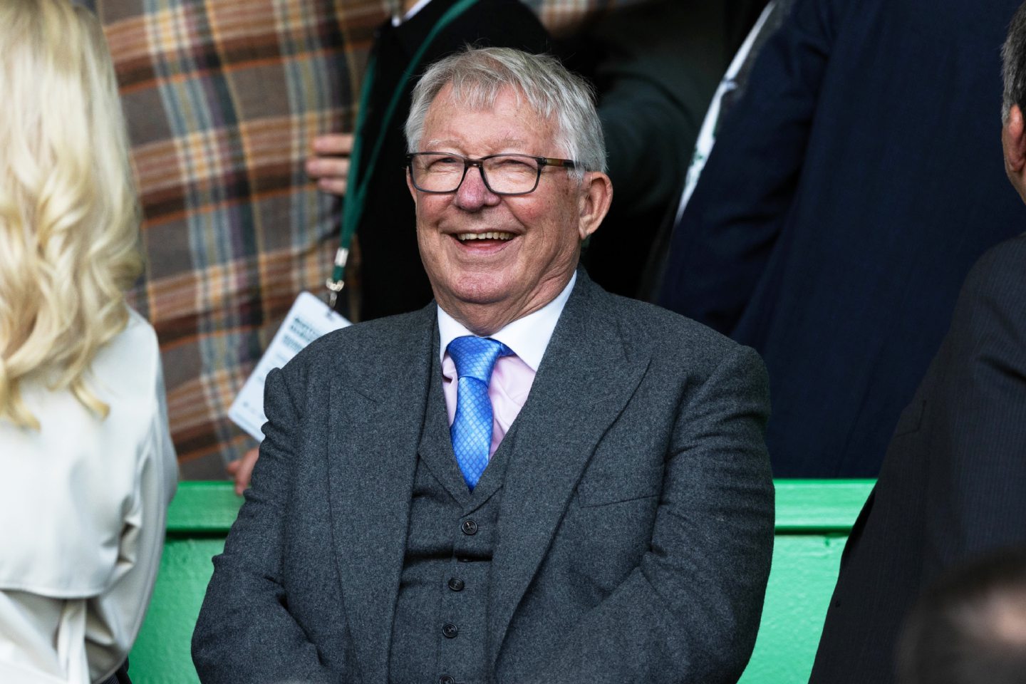 Former Aberdeen Manager Sir Alex Ferguson watches on during the 2-2 draw with Celtic at Parkhead. Image: SNS