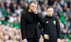 Aberdeen manager Jimmy Thelin during the Premiership match at Celtic Park, on October 19, 2024. Image: SNS.