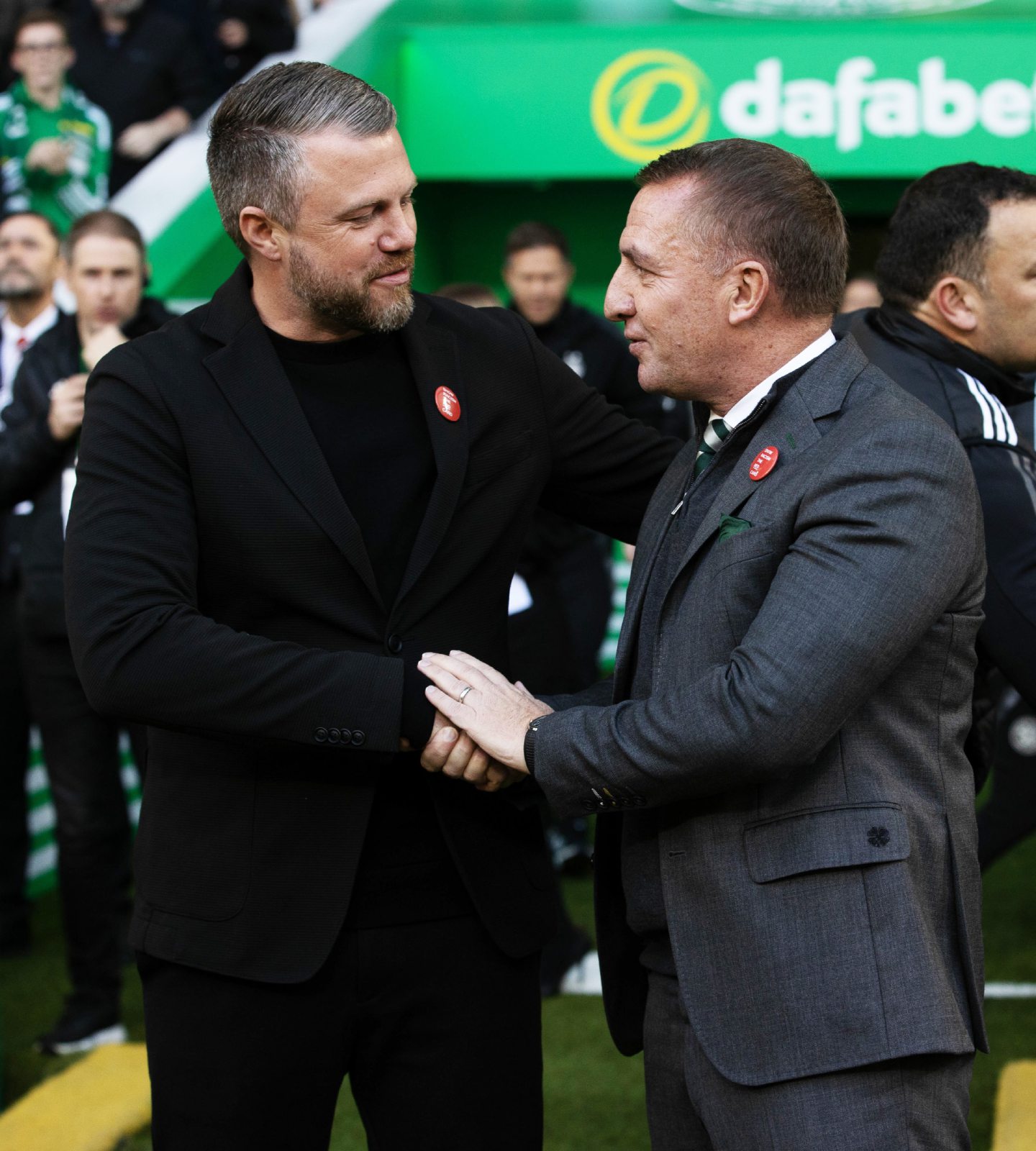 Celtic manager Brendan Rodgers and Aberdeen Manager Jimmy Thelin at Parkhead