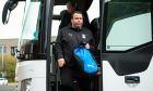 Inverness Caledonian Thistle head coach Scott Kellacher stepping off the team bus before the SPFL League One match at Dumbarton on October 26, 2024.