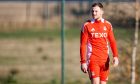 Nicky Devlin during an Aberdeen training session at Cormack Park on Tuesday. Image: SNS.