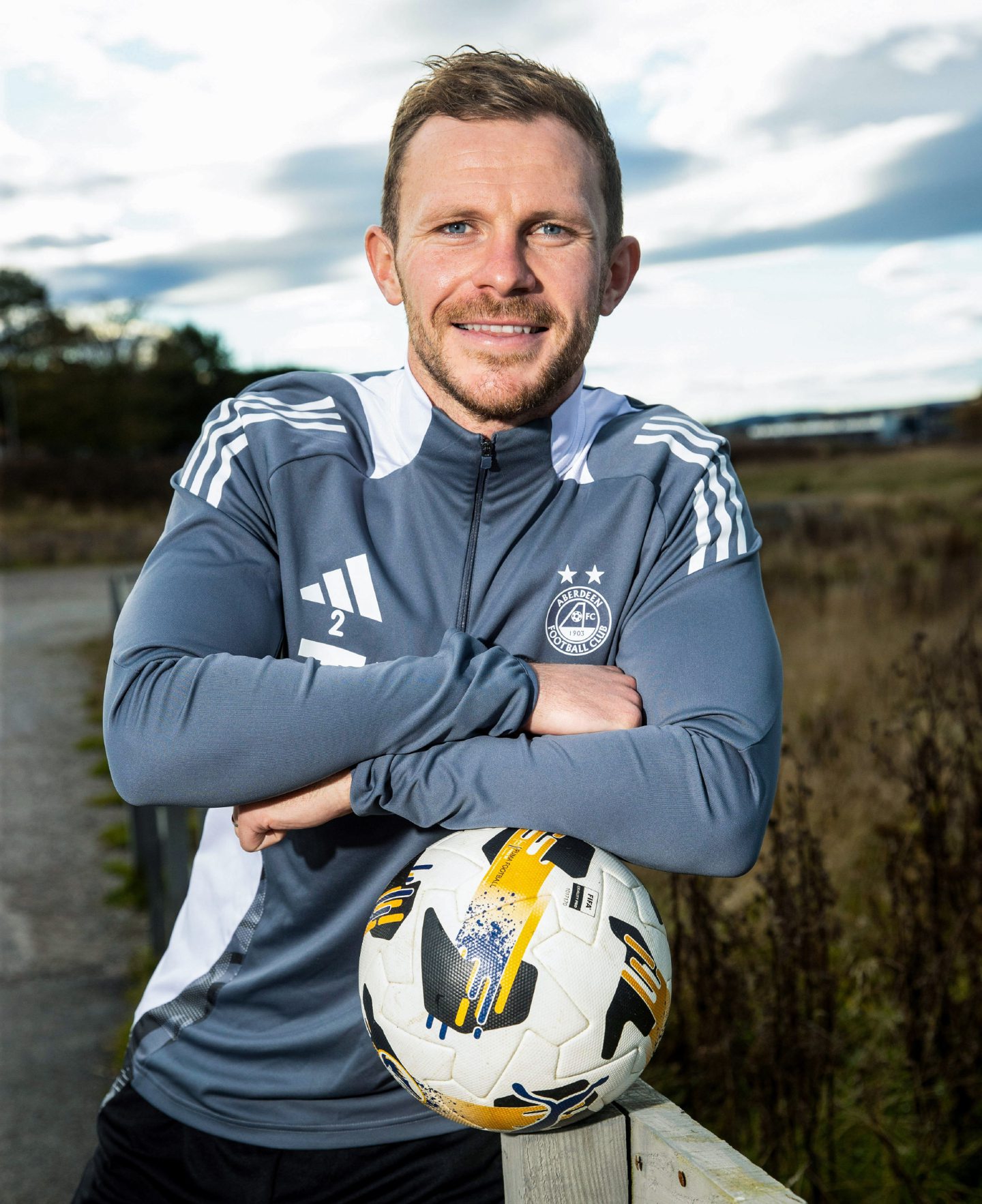 Nicky Devlin at Aberdeen's Cormack Park. Image: SNS 