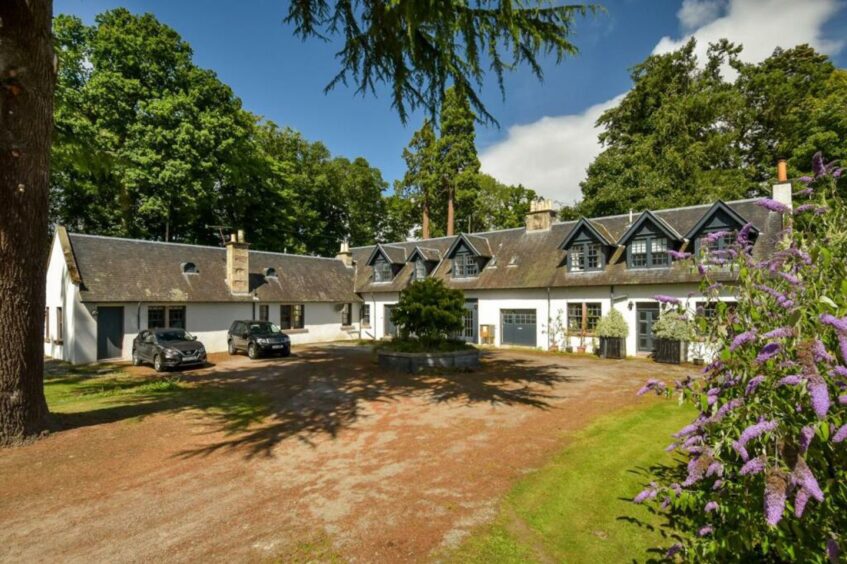 The stable cottages on the grounds of Allangrange Estate. 