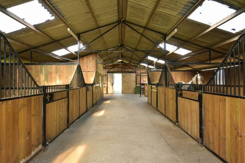 The stables can house up to six horses. 