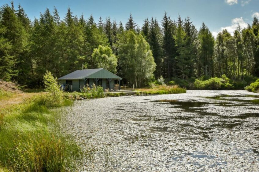 Log Cabin on the edge of the loch. 