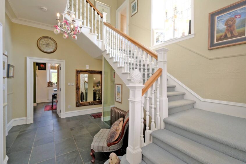 The entrance hallway gives access to the gorgeous staircase. Image: Ledingham Chalmers Estate Agency