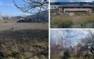 Three pictures stitched together of vacant sites in Inverness