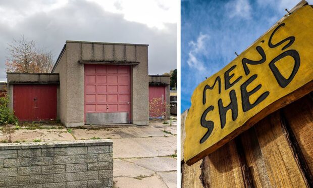 Alford and District Men's Shed will take over the former council garages for just £1. Image: Roddie Reid/DC Thomson