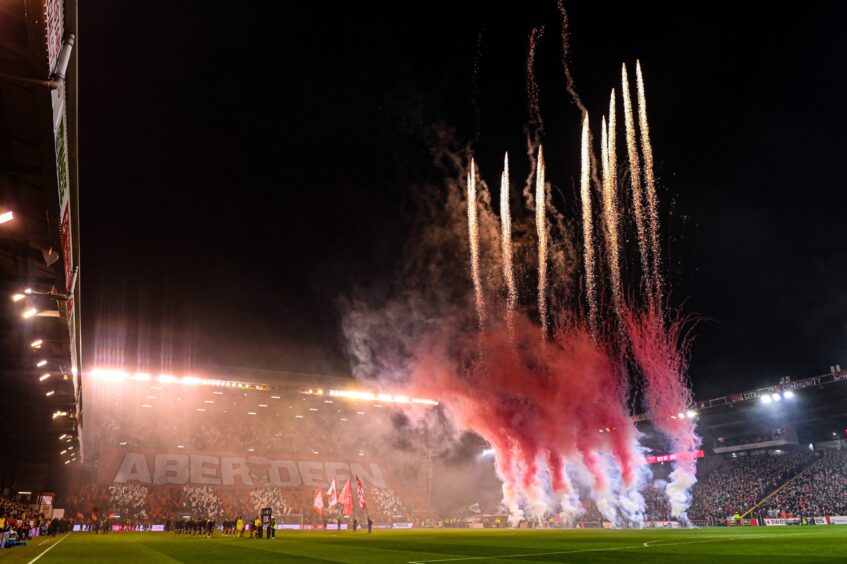 Pittodrie Stadium vs. Rangers.