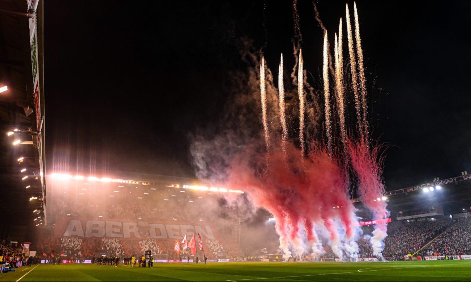 Pittodrie Stadium vs. Rangers.