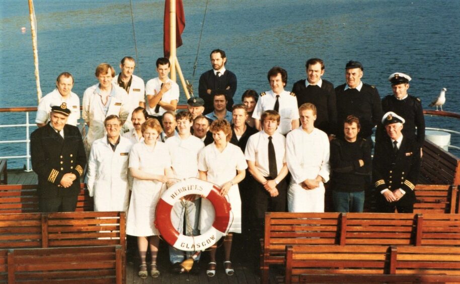 Stan Chiffers aboard the MV Hebrides