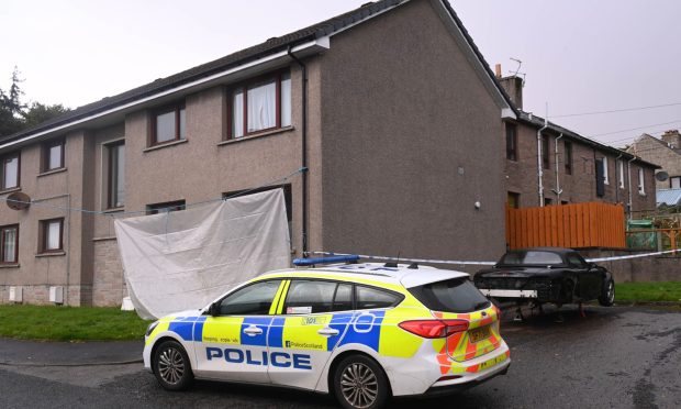 Police at Ellon property.