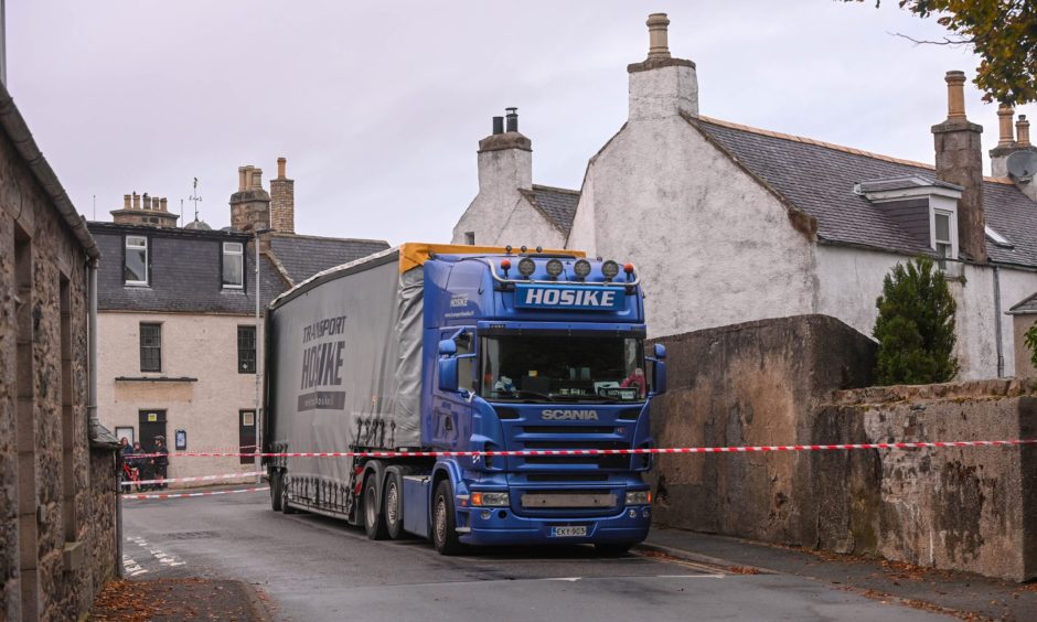 Oldmeldrum lorry crash.