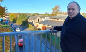 Chartered civil engineer Dave Gowans at the A96 in Elgin. He believes neither Elgin or Keith will get dual carriageway bypasses as part of an A96 upgrade. Image: Hazel Lawson/DC Thomson