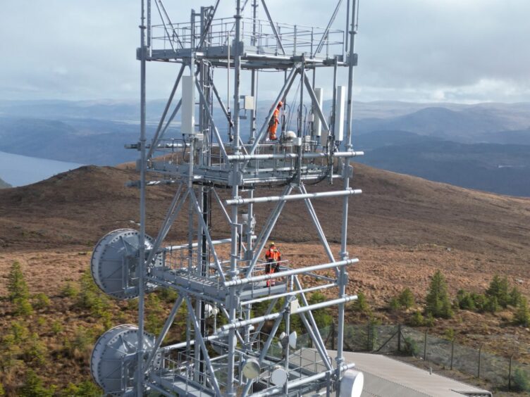 The "game-changing" 4G phone mast in Mallaig. 