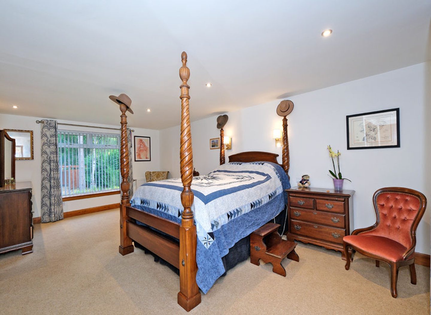 One of the seven bedrooms at Fern Lodge