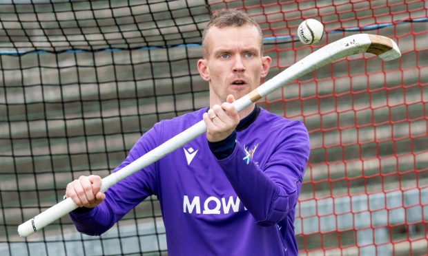 Scotland shinty international keeper Stuart MacDonald. Image: Neil G Paterson.