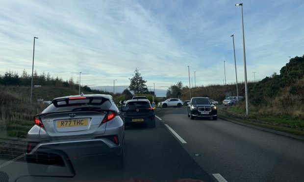 Traffic congestion after the a90 ellon crash