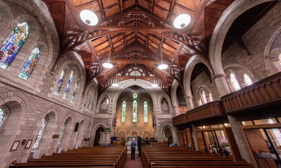 Interior of St Laurence Church. 