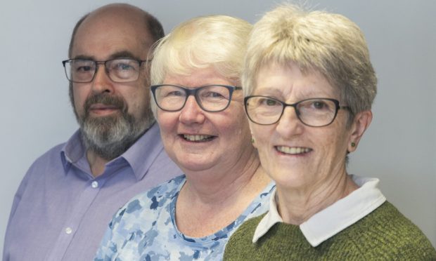 Friends have come together after taking a lipreading class. Image: Jason Hedges/DC Thomson.