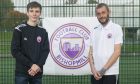 FC Bishopmill manager Dominic Barstow, left, and chairman Lee Stewart.