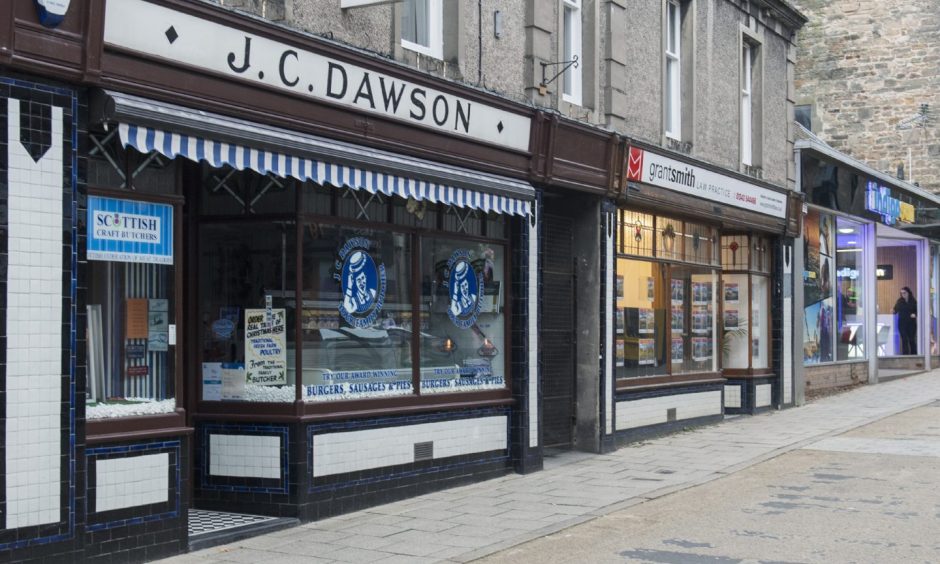 Exterior of JC Dawson butcher. 