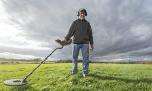 Eric Soane had been searching school playing fields for dropped coins. Image: Jason Hedges/DC Thomson