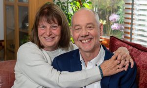 Kay and Stuart Powries at home in Torphins, Aberdeenshire. 'You could say thank you a million times... but it's still not enough,' says Stuart. Image: Kenny Elrick/DC Thomson