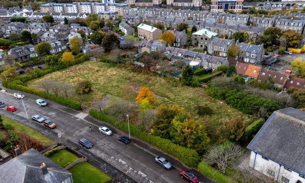 Drone image of the former Torry nursery site, which will be redeveloped.