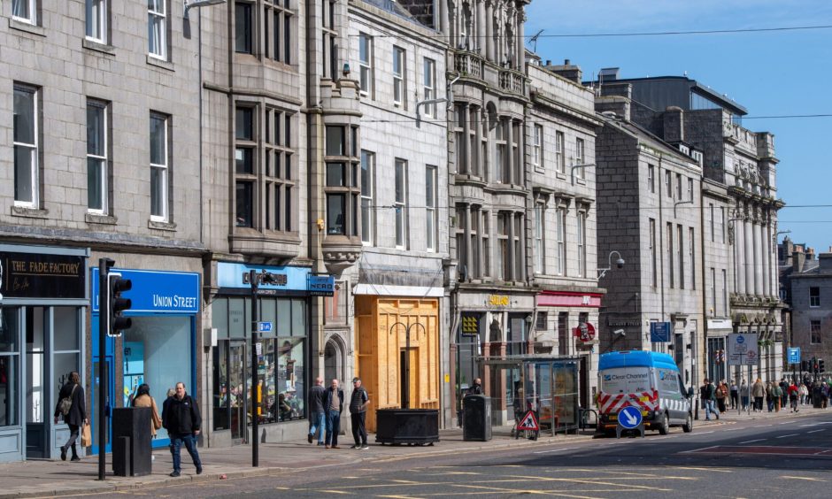 The pair feel it's key that the upper floors of Union Street see a wide variety of uses. Image: Kenny Elrick/DC Thomson