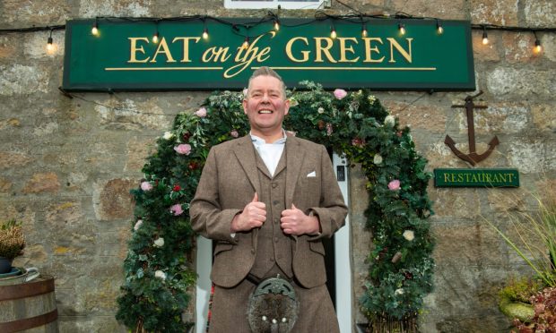 Craig Wilson the Kilted Chef at his Udny restaurant, Eat in the Green, in February. Image: Kenny Elrick/DC Thomson