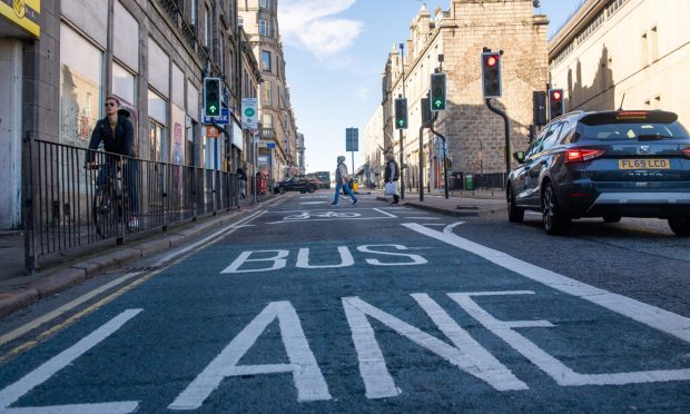 Councillors will vote on the future of the Aberdeen city centre bus gates. Image: Kath Flannery/DC Thomson